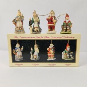 Santa Claus Ornament International Collection VNTG Russia Italy US Sweden